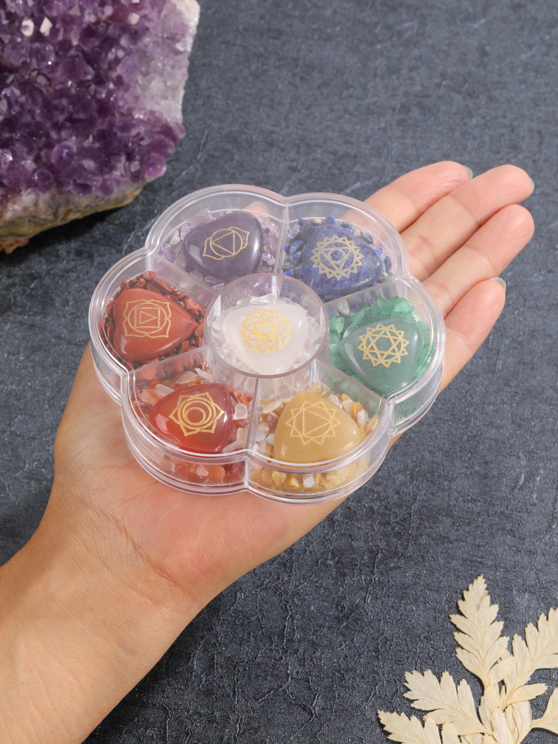 Amazon.com: CrystalTears Chakra Crystal Stones Set for Reiki